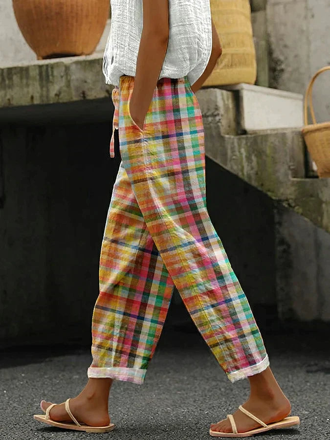 ROSE | COMFORTABLE CHECKERED PANTS