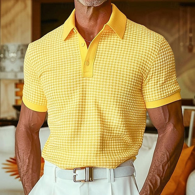 Golf Shirt Waffle Polo