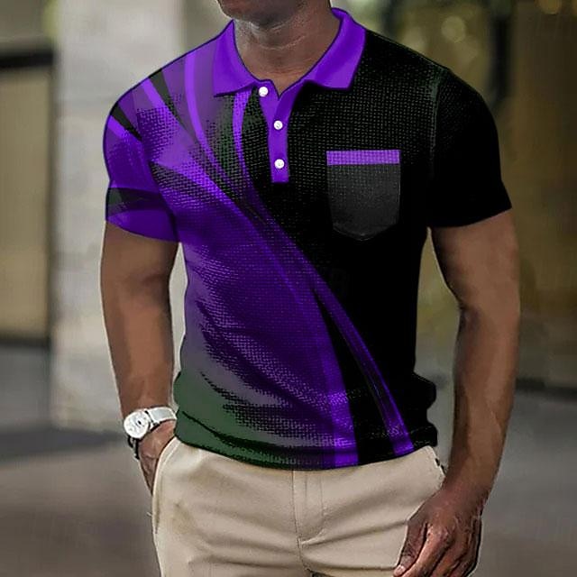 Graphic Prints Waffle Polo