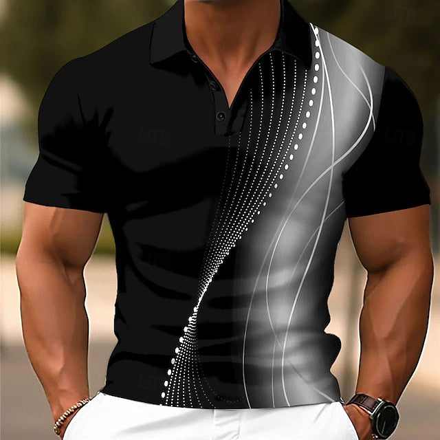 Geometric Line Polo