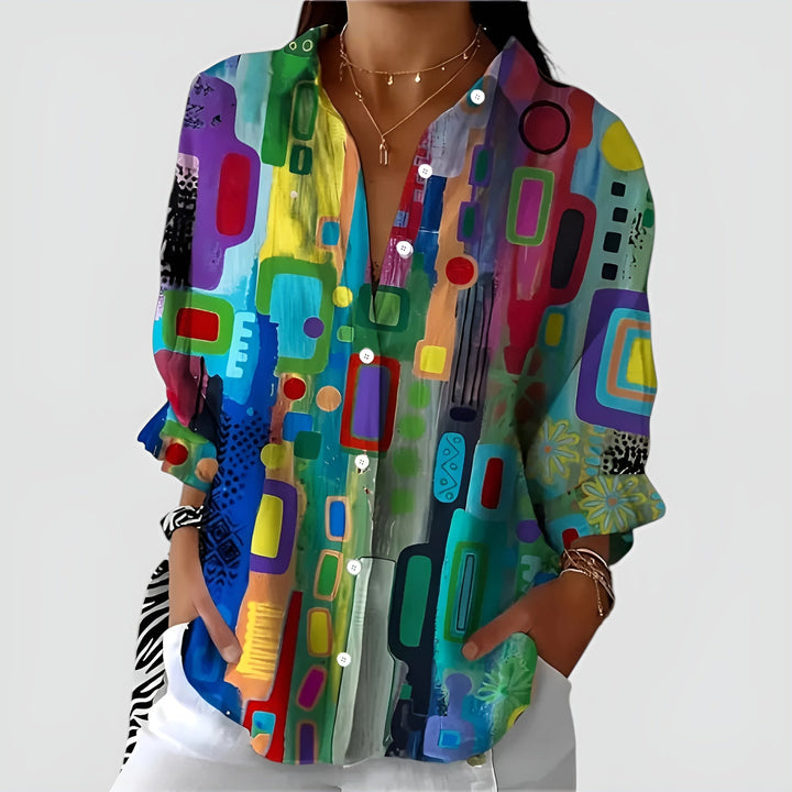 Hope | Blouse with geometric pattern