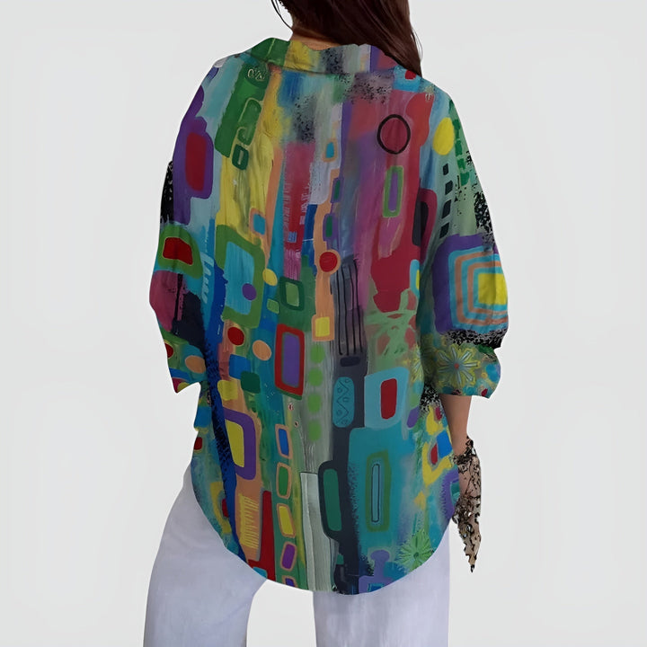 Hope | Blouse with geometric pattern