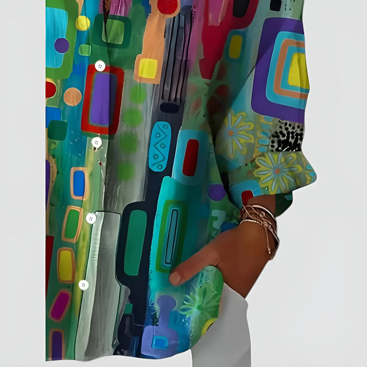 Hope | Blouse with geometric pattern