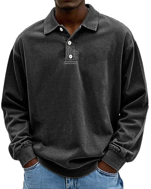 Retro Cotton Polo Sweater