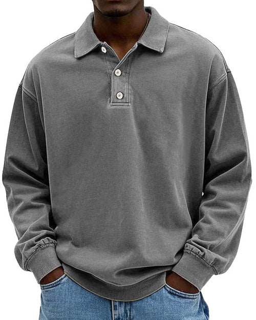 Retro Cotton Polo Sweater