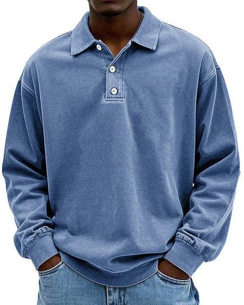 Retro Cotton Polo Sweater