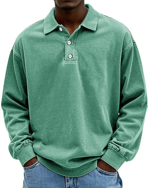 Retro Cotton Polo Sweater