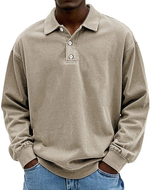 Retro Cotton Polo Sweater