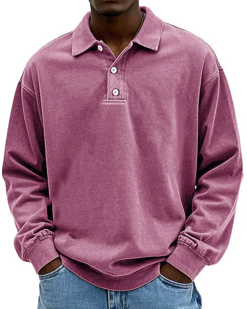 Retro Cotton Polo Sweater