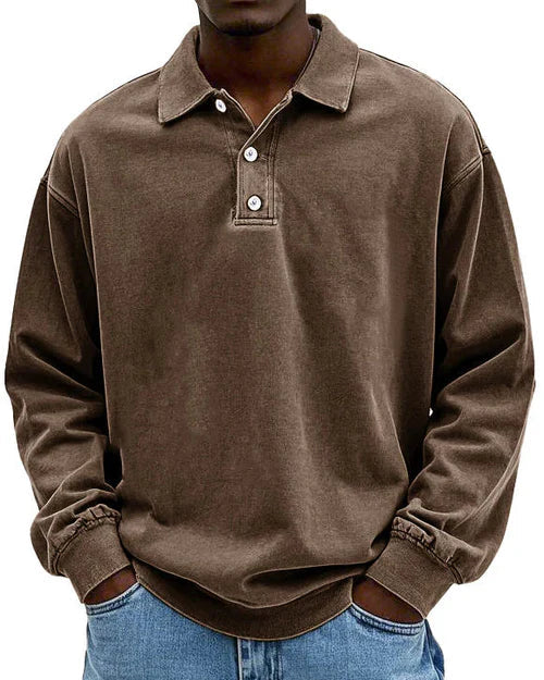 Retro Cotton Polo Sweater