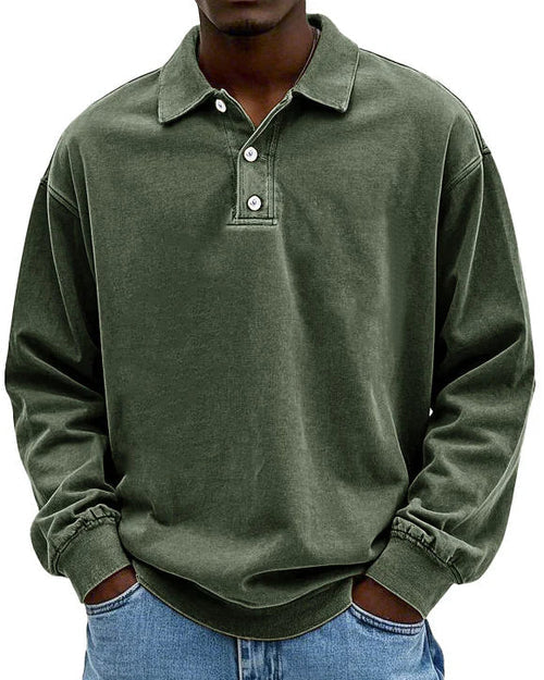 Retro Cotton Polo Sweater