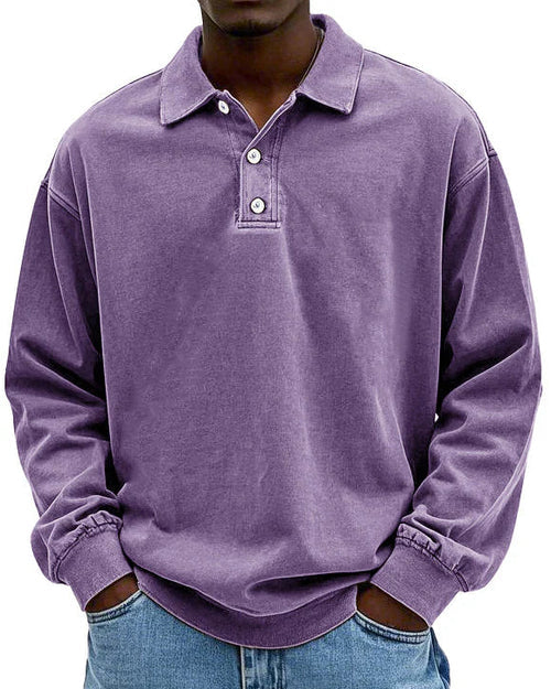 Retro Cotton Polo Sweater
