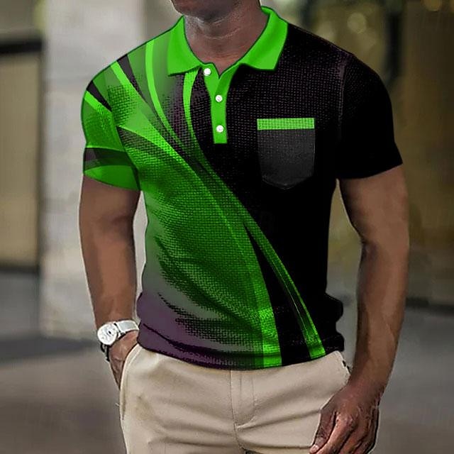 Graphic Prints Waffle Polo