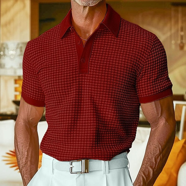 Golf Shirt Waffle Polo