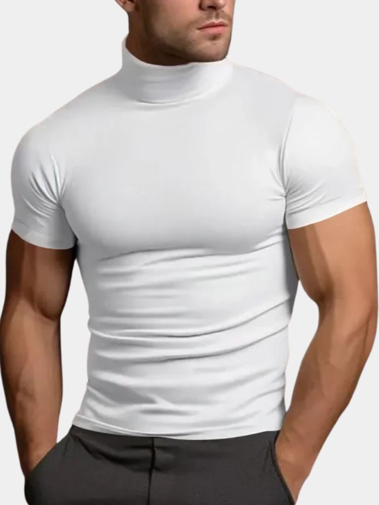 Jake | Solid Casual Turtle Neck T-Shrit