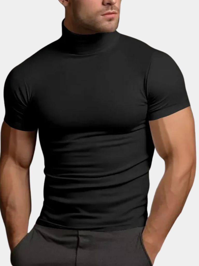Jake | Solid Casual Turtle Neck T-Shrit