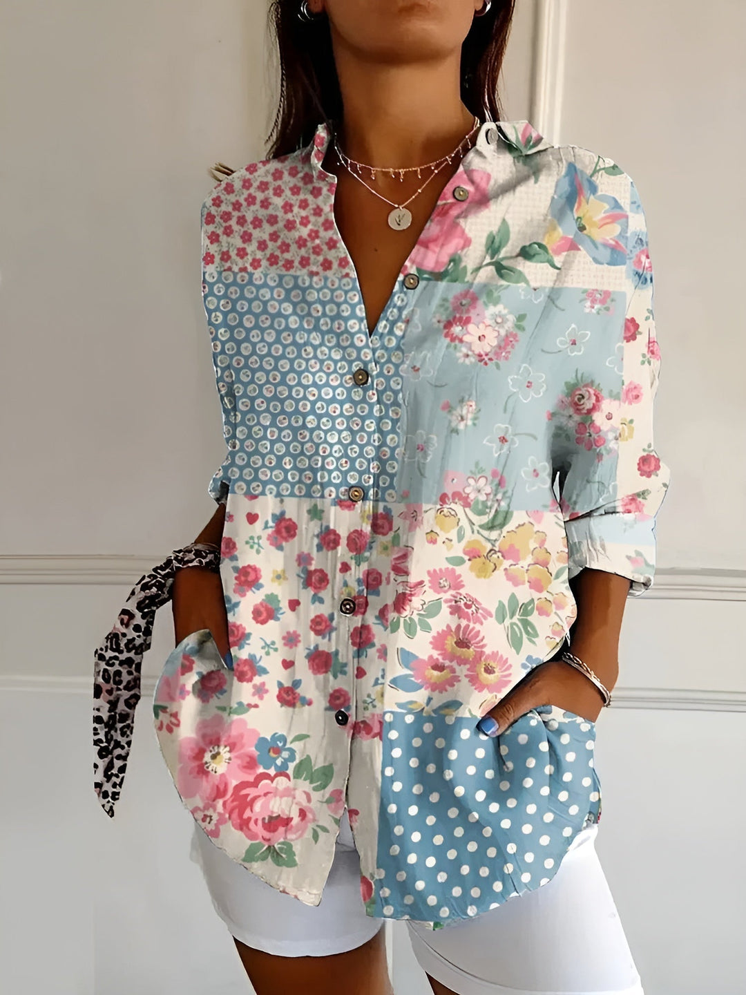 Cindy | Printed Button-Up Shirt