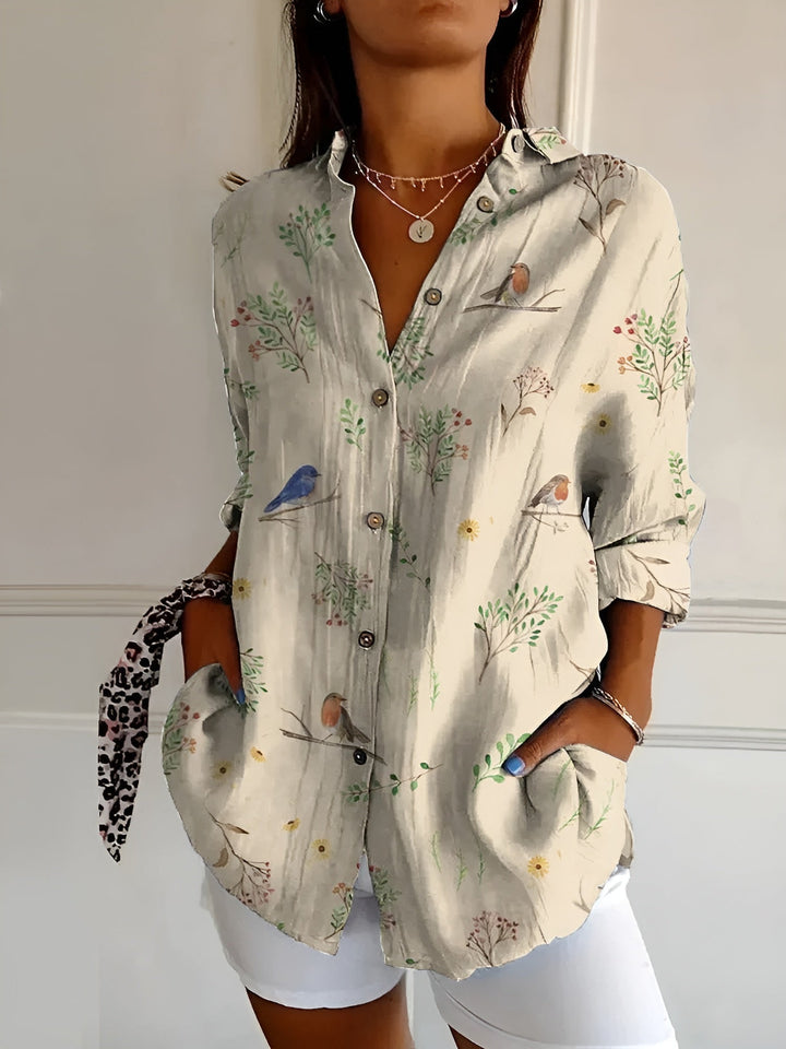 Cindy | Printed Button-Up Shirt