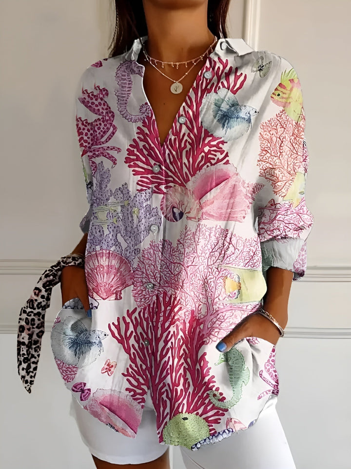 Cindy | Printed Button-Up Shirt