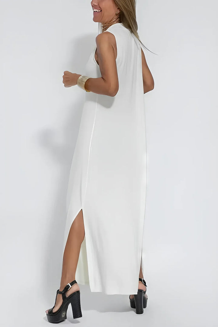 Paula | Elegant long dress with matching cardigan